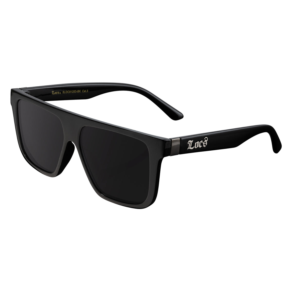 Locs 91253 Flat Top Urban Sunglasses + 1-Year Protection Plan & Pouch