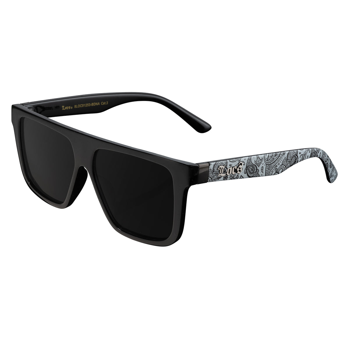 Locs 91253 Flat Top Urban Sunglasses + 1-Year Protection Plan & Pouch