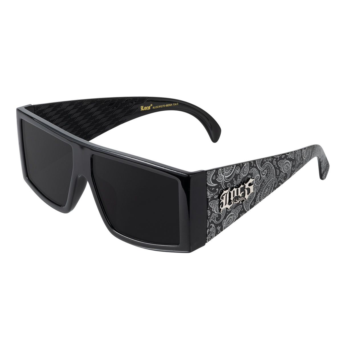 Locs 91275 Thick Square Sunglasses + 1-Year Protection Plan & Pouch