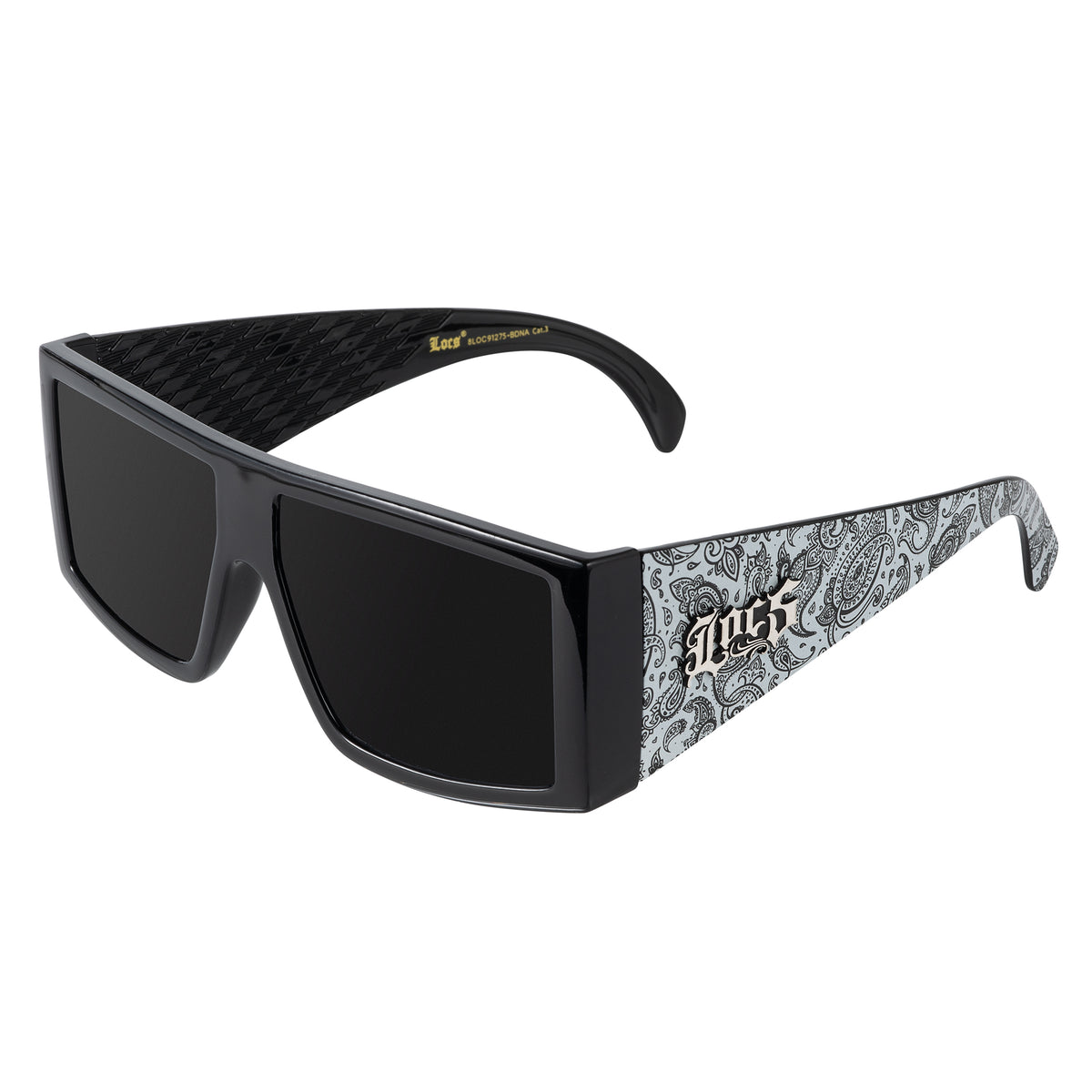 Locs 91275 Thick Square Sunglasses + 1-Year Protection Plan & Pouch