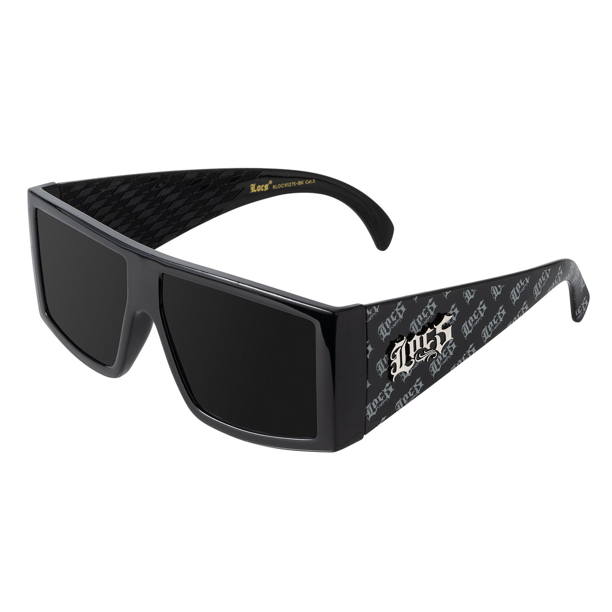 Locs 91275 Thick Square Sunglasses + 1-Year Protection Plan & Pouch