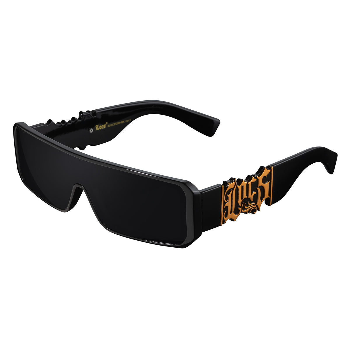Locs 91294 Gangster Shield Sunglasses + 1-Year Protection Plan & Pouch