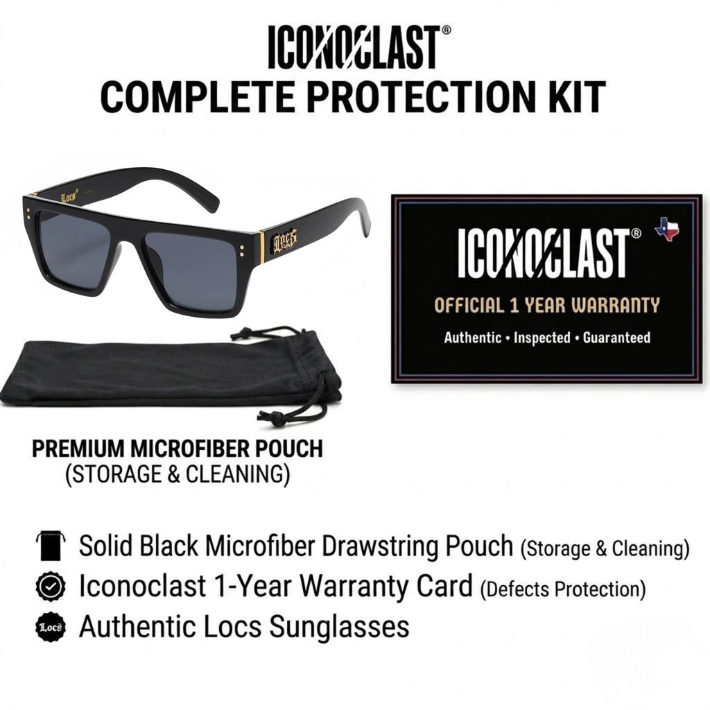 Locs Flat Top Sunglasses – Metal Accent Edition