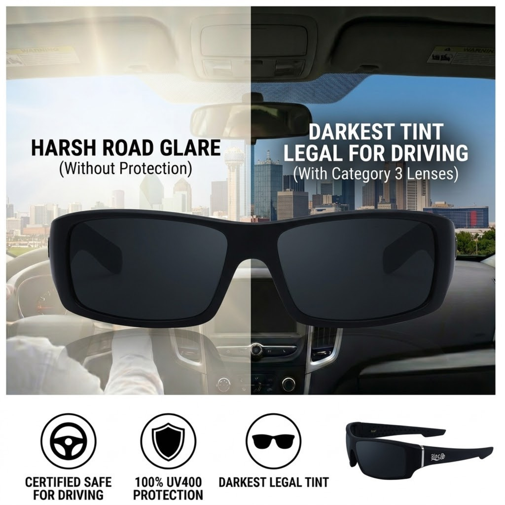 Locs 91264 Men's Hardcore Wrap Sunglasses + 1-Year Protection Plan & Pouch
