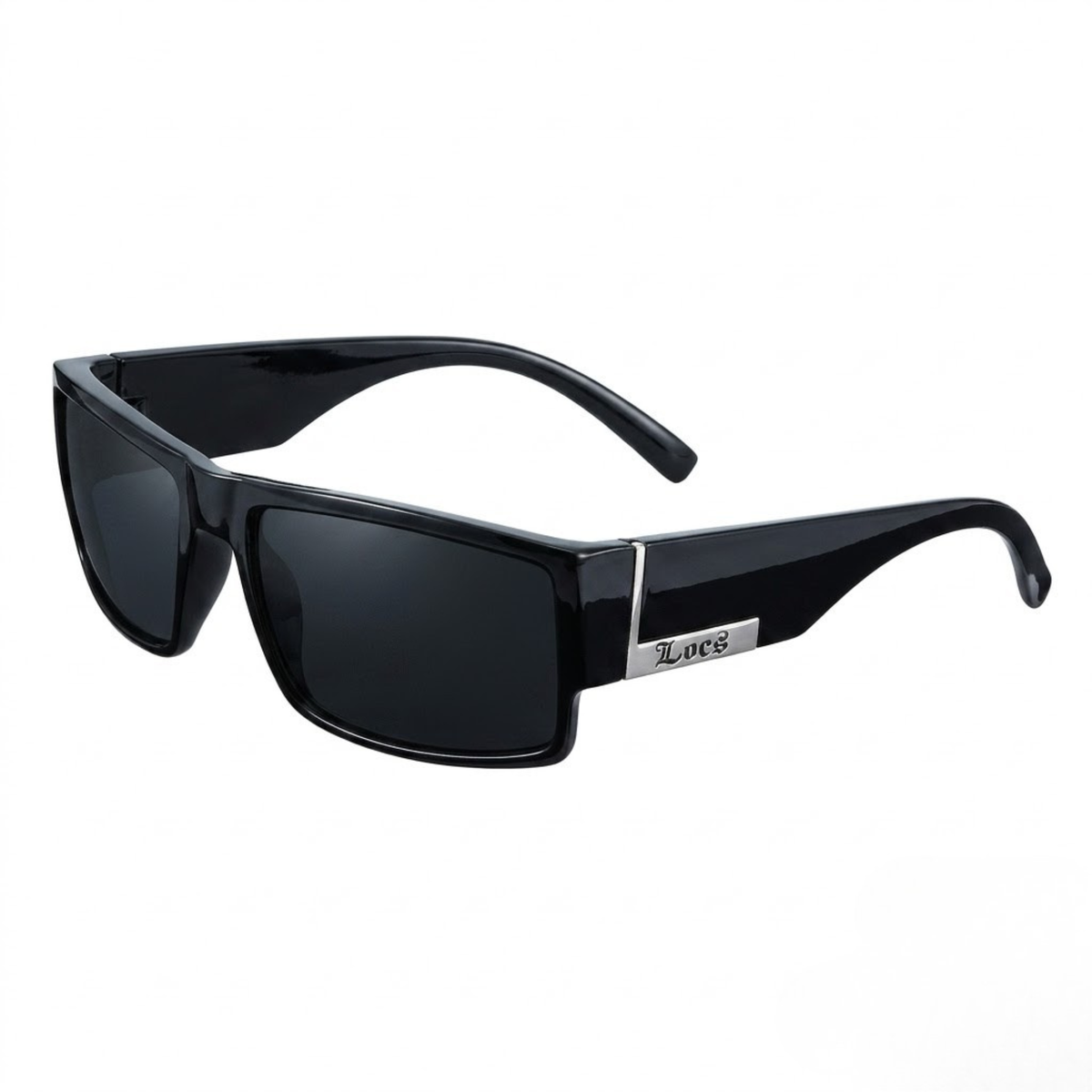 Locs 91267 Men's Hardcore Wrap Sunglasses + 1-Year Protection Plan & Pouch