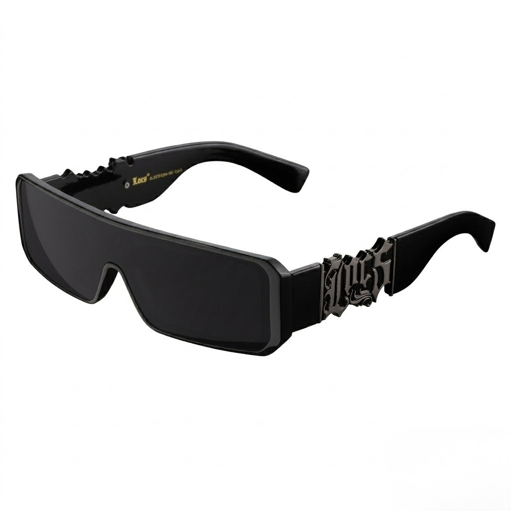 Locs 91294 Gangster Shield Sunglasses + 1-Year Protection Plan & Pouch