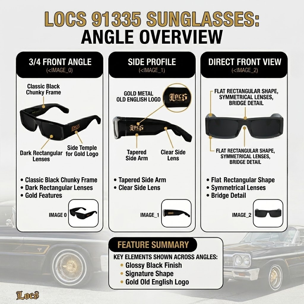 Locs 91335 OG Gangster Wrap Sunglasses + 1-Year Protection Plan & Pouch