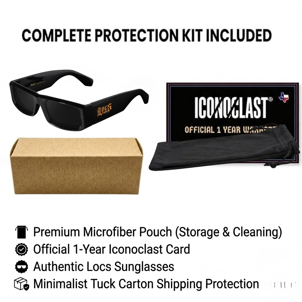 Locs 91335 OG Gangster Wrap Sunglasses + 1-Year Protection Plan & Pouch