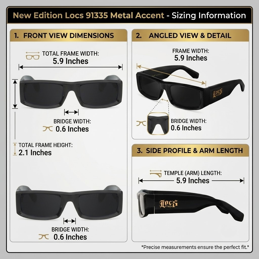 Locs 91335 OG Gangster Wrap Sunglasses + 1-Year Protection Plan & Pouch