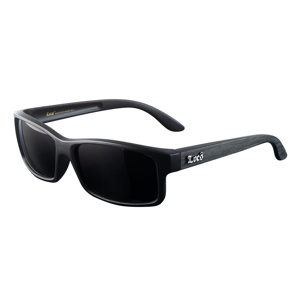Locs 91273 Wood Grain Sunglasses + 1-Year Protection Plan & Pouch
