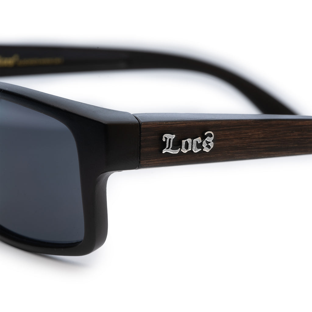 Locs 91273 Wood Grain Sunglasses + 1-Year Protection Plan & Pouch