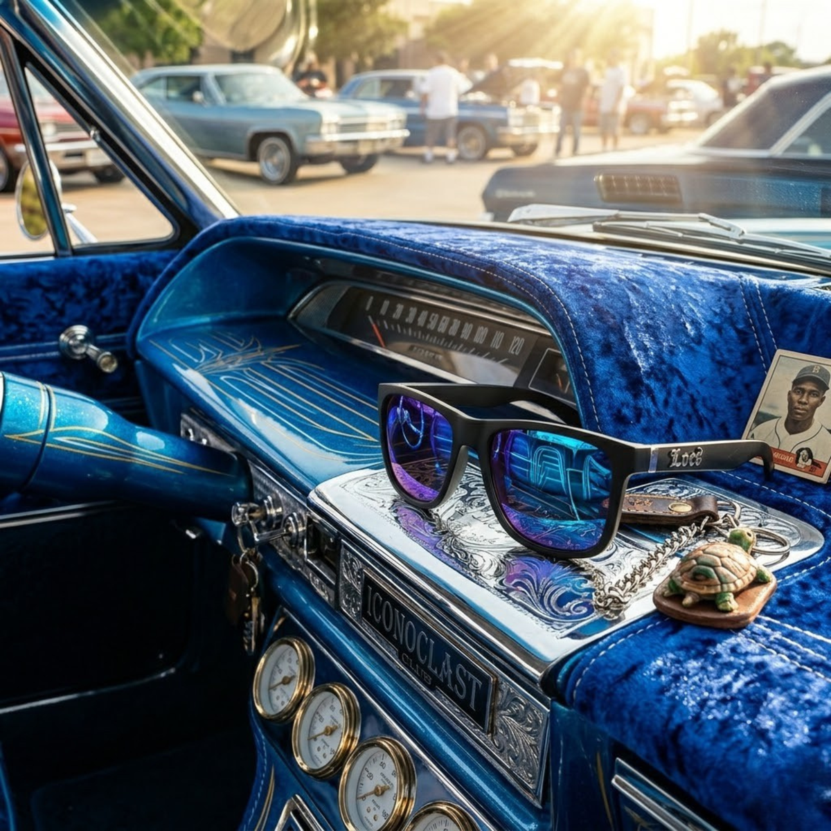Locs 91295 Oversized Horn Rim Sunglasses + 1-Year Protection Plan