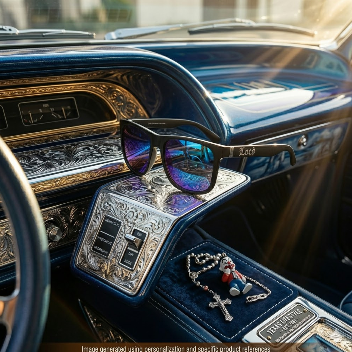 Locs 91295 Oversized Horn Rim Sunglasses + 1-Year Protection Plan