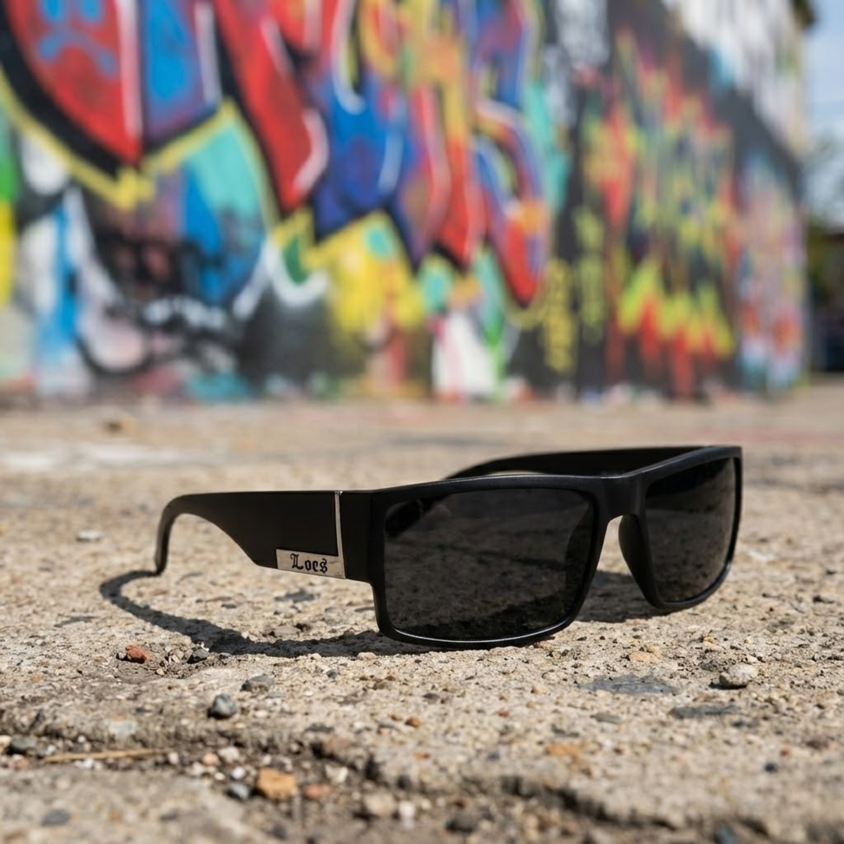 Locs 91267 Men's Hardcore Wrap Sunglasses + 1-Year Protection Plan & Pouch