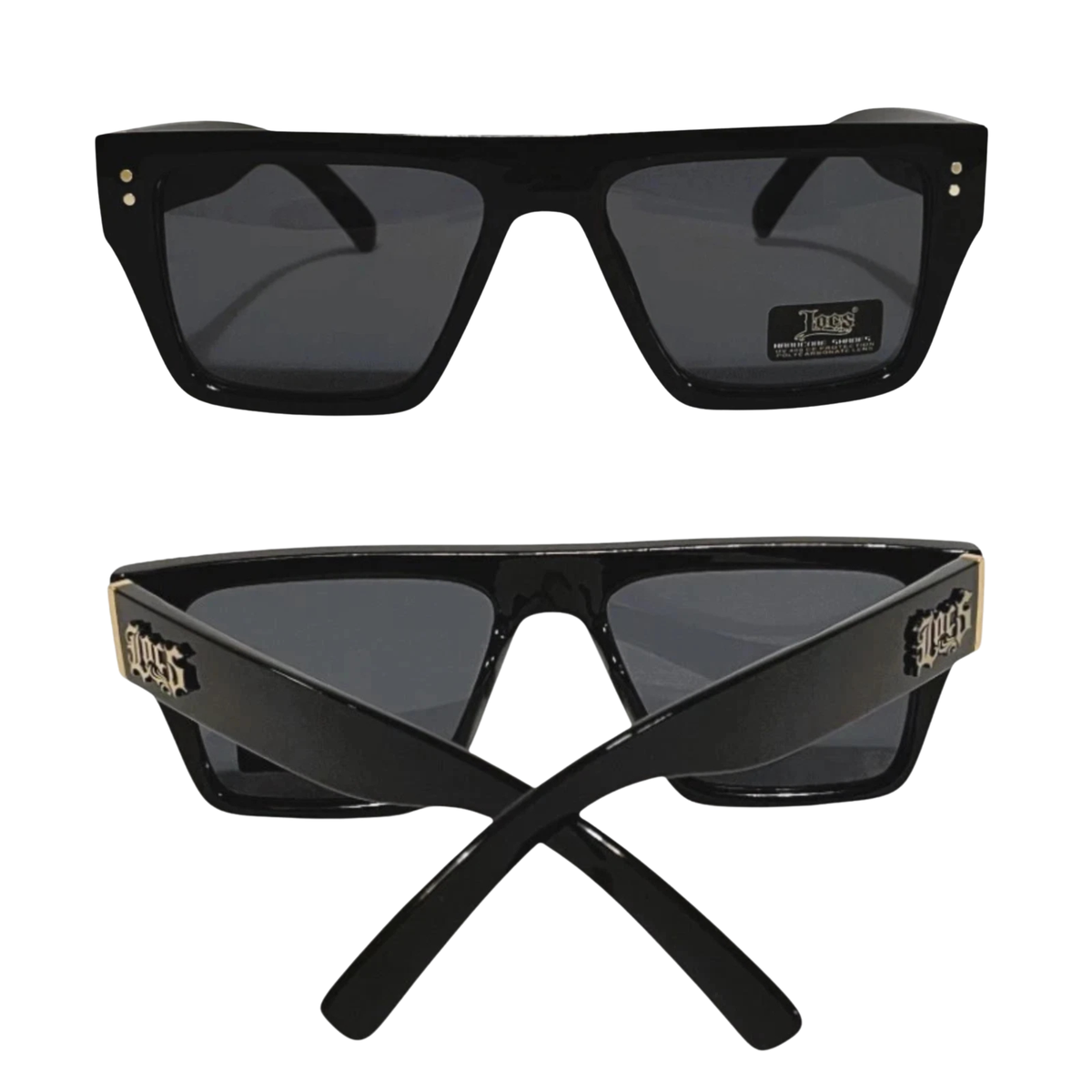 Locs Flat Top Sunglasses – Metal Accent Edition