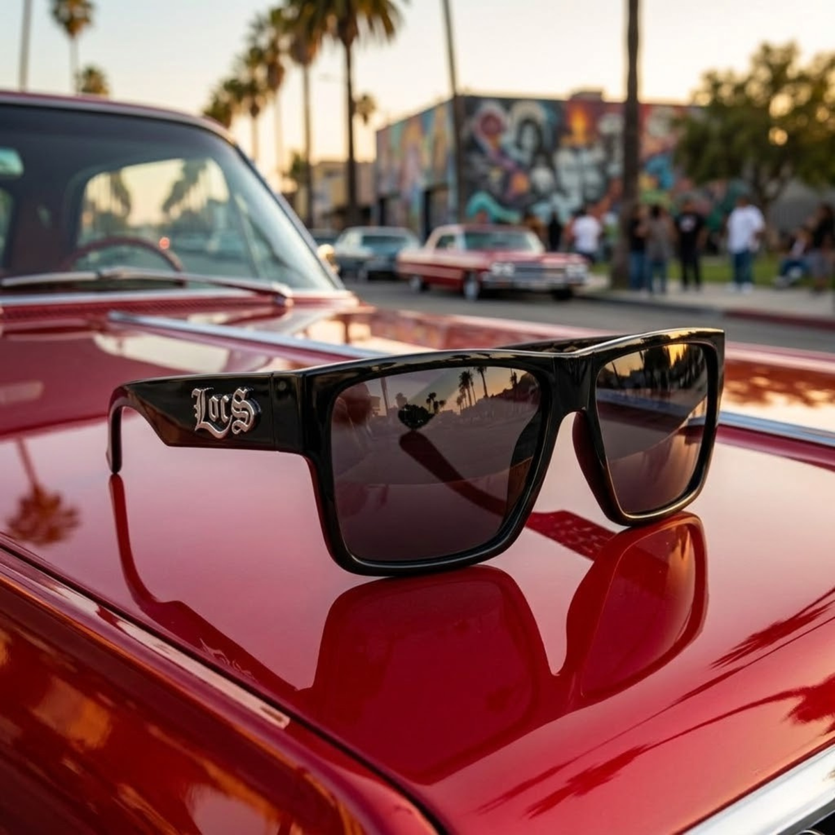 Locs 91246 Gangster Cholo Sunglasses + 1-Year Certified Protection Plan & Pouch
