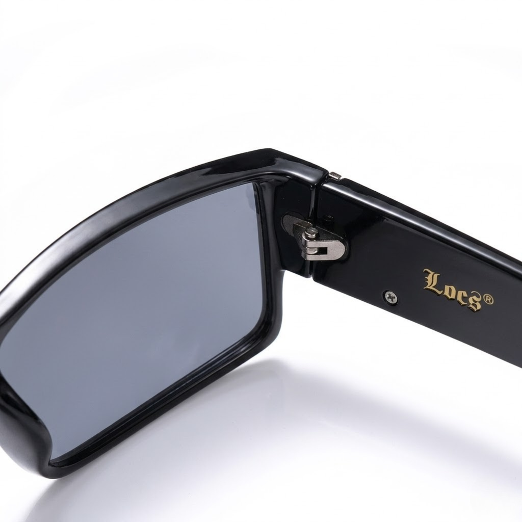 Locs 91267 Men's Hardcore Wrap Sunglasses + 1-Year Protection Plan & Pouch