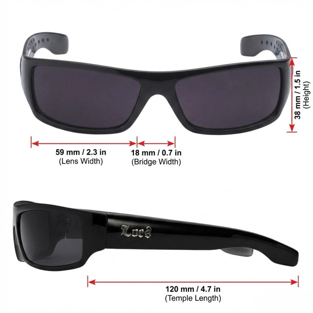 Locs 91268 Men's Hardcore Sunglasses + 1-Year Certified Protection Plan