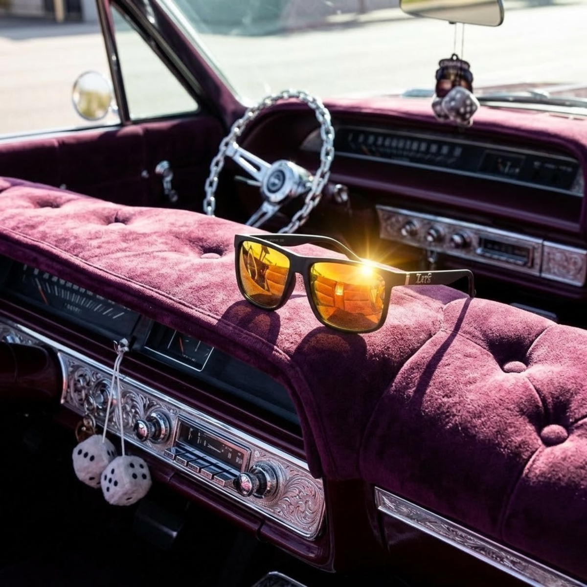 Locs 91295 Oversized Horn Rim Sunglasses + 1-Year Protection Plan