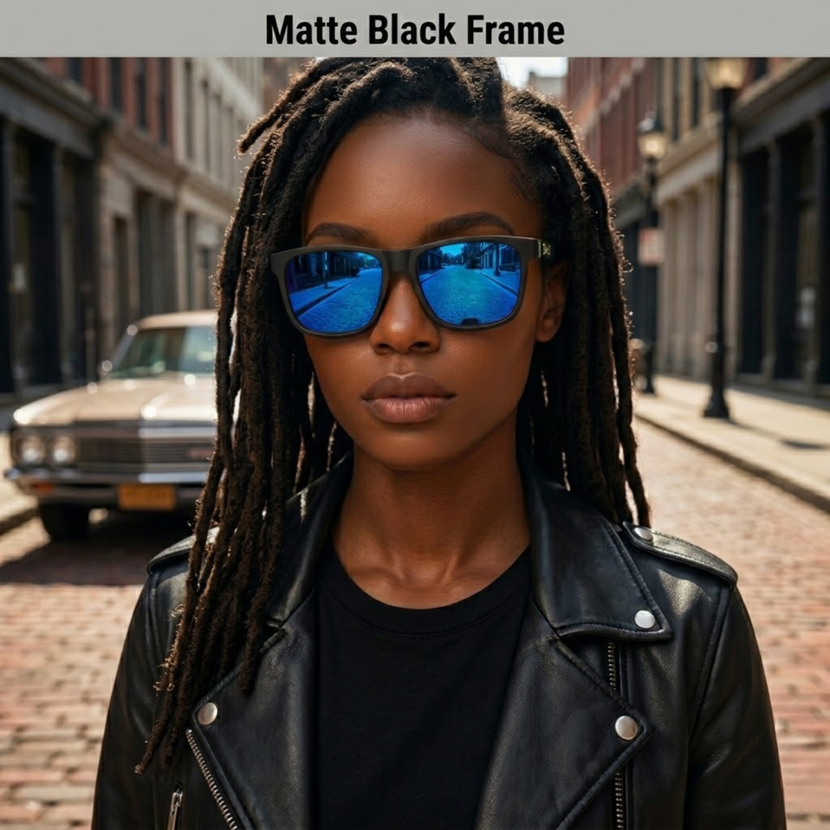 Locs 91295 Oversized Horn Rim Sunglasses + 1-Year Protection Plan
