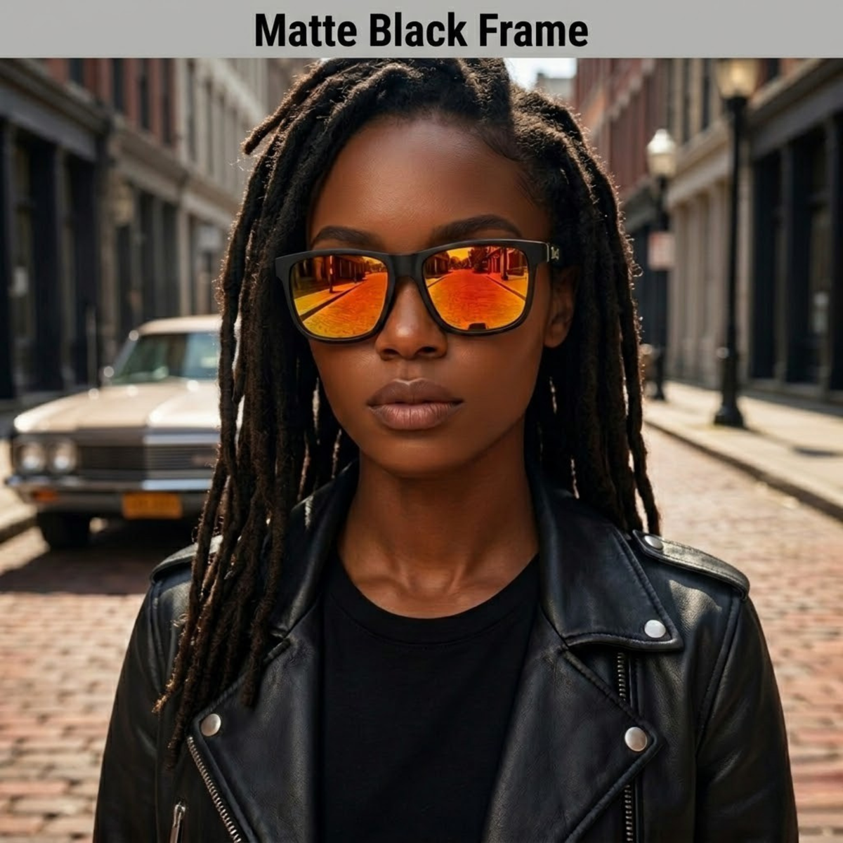 Locs 91295 Oversized Horn Rim Sunglasses + 1-Year Protection Plan