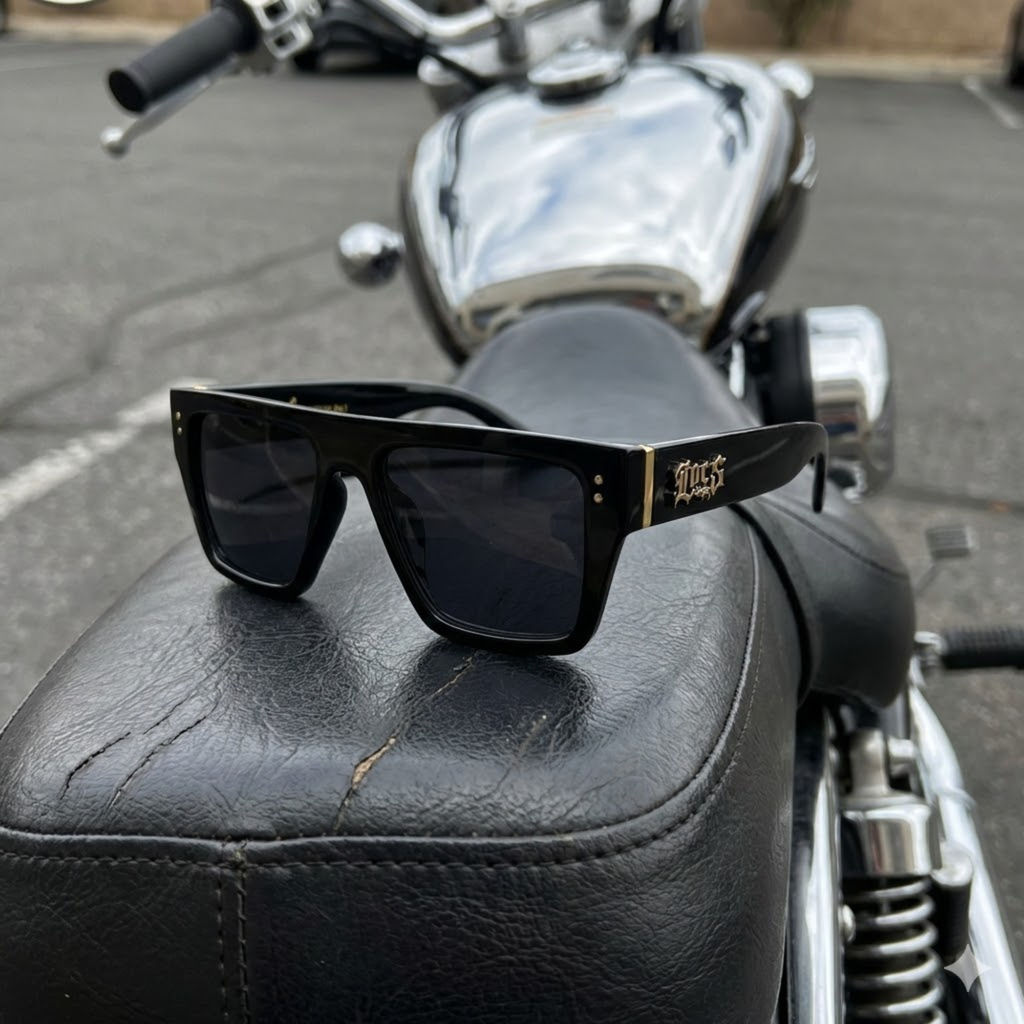 Locs Flat Top Sunglasses – Metal Accent Edition