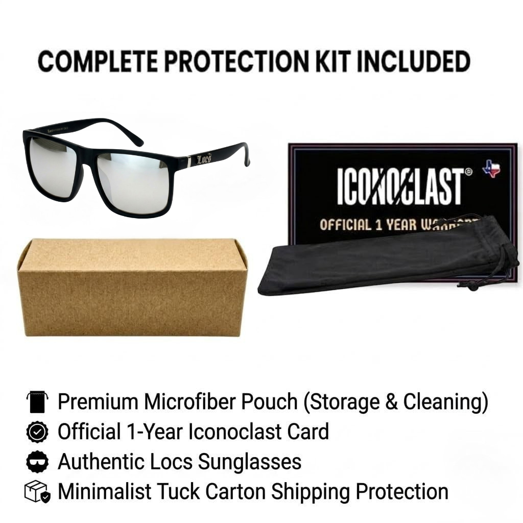Locs 91295 Oversized Horn Rim Sunglasses + 1-Year Protection Plan