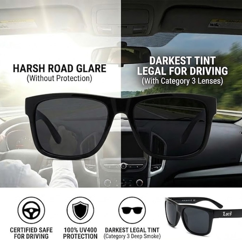 Locs 91244 Men's Hardcore Sunglasses + 1-Year Certified Protection Plan